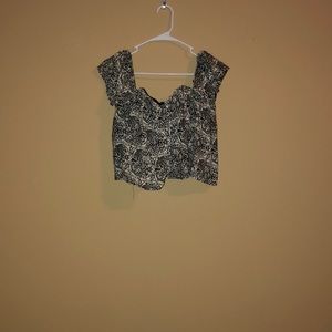 Cropped off the shoulder top